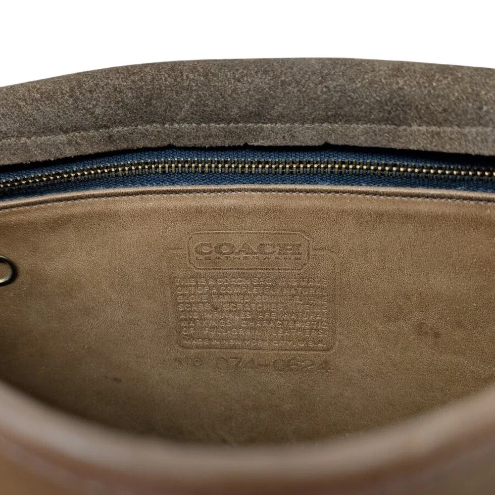 Coach‎ Saddlery Bag 9535 Putty Brown Leather NYC Crossbody Minimal Vintage